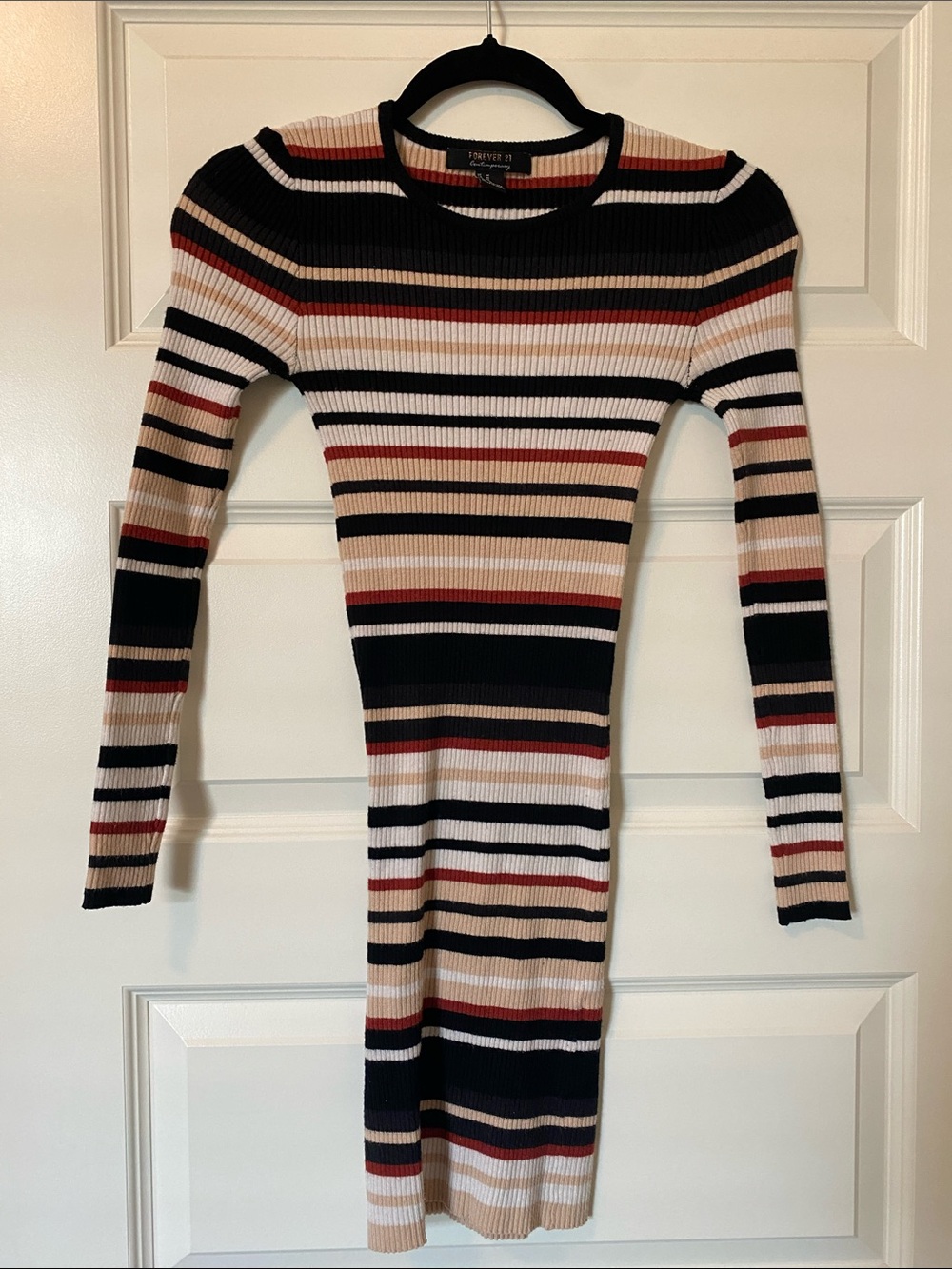 F21 Bodycon Striped Mini Dress